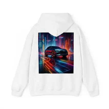 Audi Q8 Neon Futuristic City Night