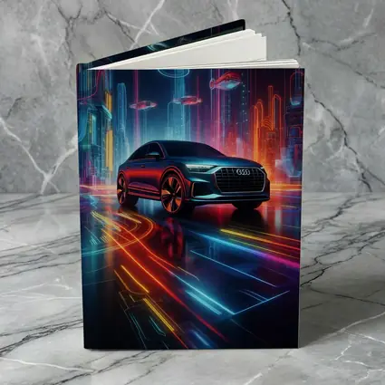 Audi Q8 Neon Futuristic City Night