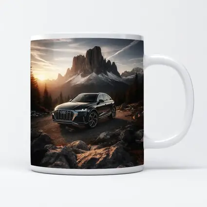 Audi Q8 Parked On Mountain Road Sunset