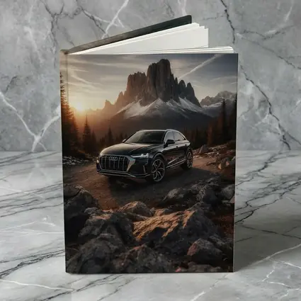 Audi Q8 Parked On Mountain Road Sunset
