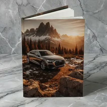 Audi Q8 Parked At Mountain Sunset