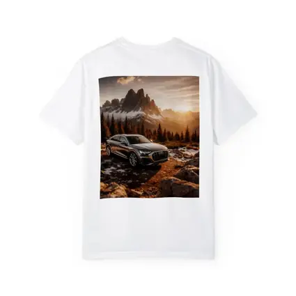Audi Q8 Parked At Mountain Sunset