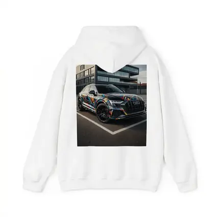Audi Q8 Colorful Wrap Urban Parking Lot