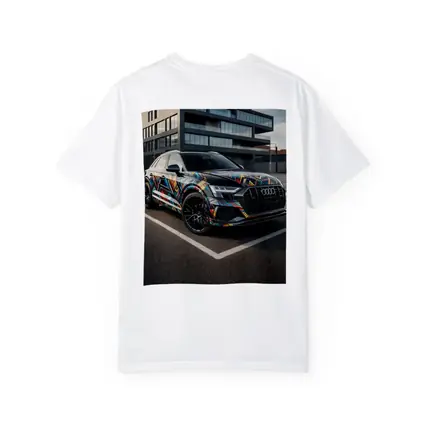 Audi Q8 Colorful Wrap Urban Parking Lot