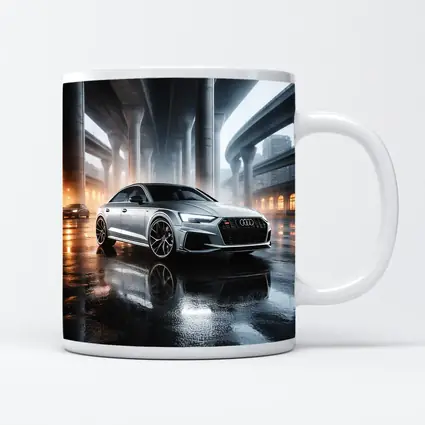 Audi RS Sedan Wet Urban Underpass Night