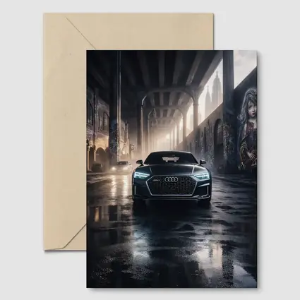 Audi A7 Dark Urban Street Night Scene