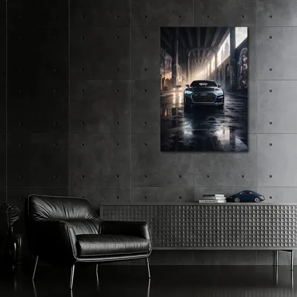Audi A7 Dark Urban Street Night Scene