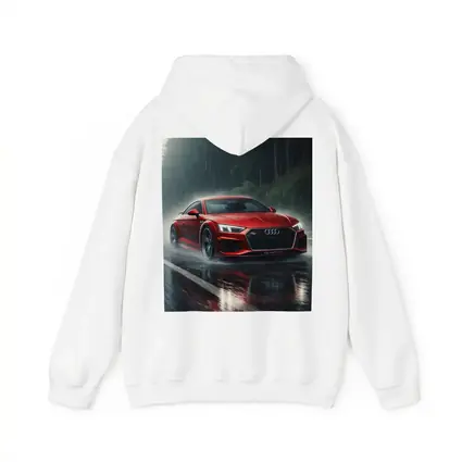 Audi R8 Quattro Red Rainy Road Drive
