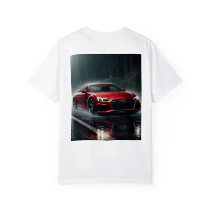 Audi R8 Quattro Red Rainy Road Drive