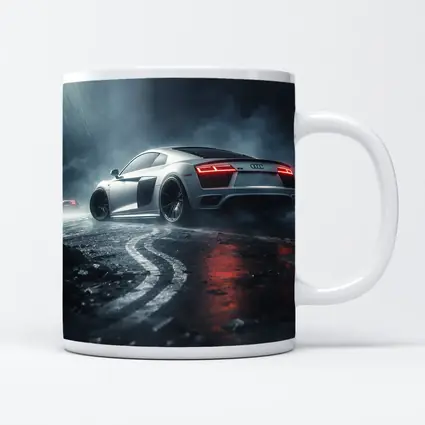 Audi R8 Drifting Wet Dark Street