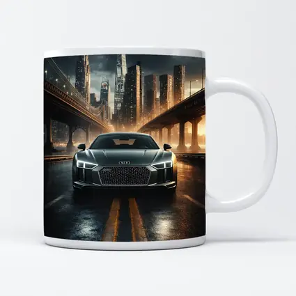 Audi R8 Dark City Night Bridge Scene