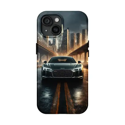 Audi R8 Dark City Night Bridge Scene