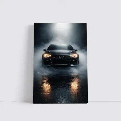 Audi RS3 Front View Dark Foggy Night