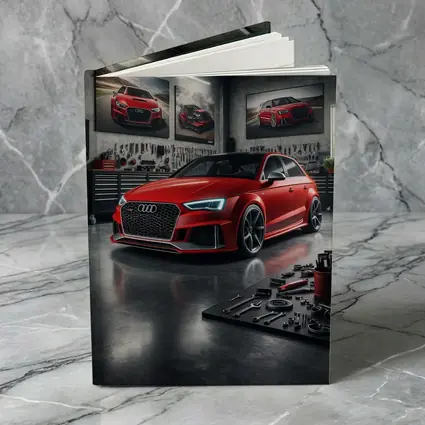 Audi RS3 Red Hot Hatchback Garage Scene