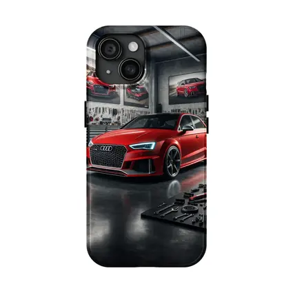 Audi RS3 Red Hot Hatchback Garage Scene