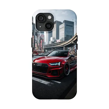 Audi RS4 Red Tokyo City Streets