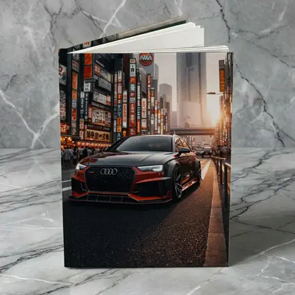 Audi RS4 Glowing Tokyo City Streets Sunset