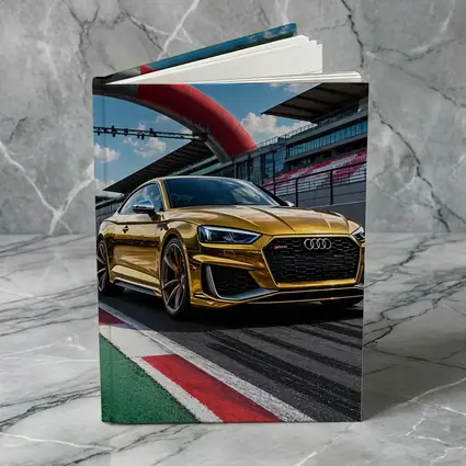 Audi RS5 Gold on Race Track