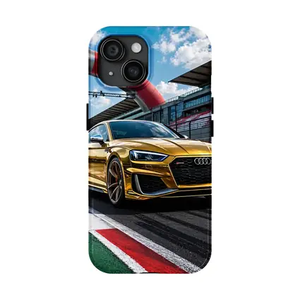 Audi RS5 Gold on Race Track