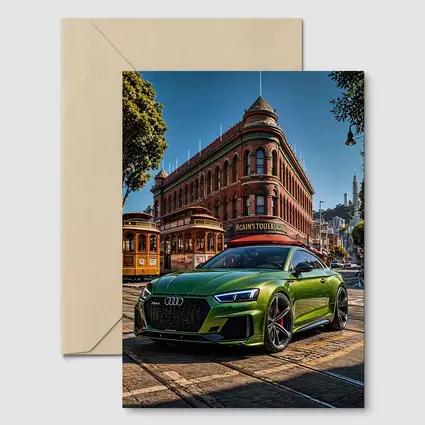 Audi RS5 Green San Francisco Street Scene