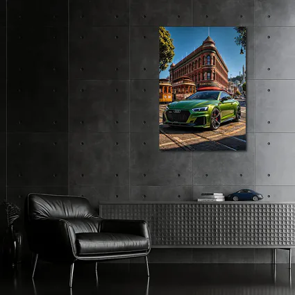 Audi RS5 Green San Francisco Street Scene