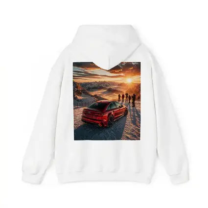 Audi RS6 Red Mountain Sunset Snow