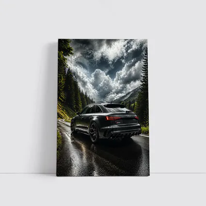 Audi RS6 Wet Mountain Road Dark Skies