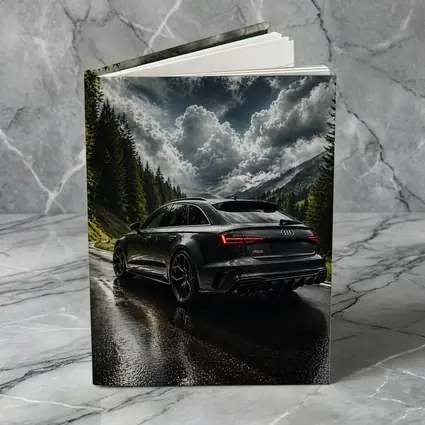 Audi RS6 Wet Mountain Road Dark Skies