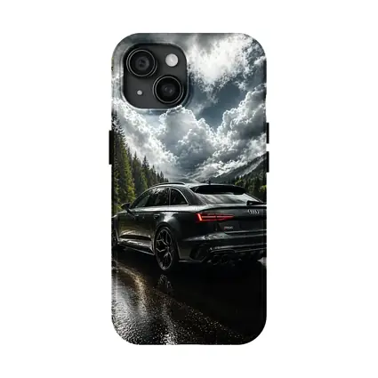 Audi RS6 Wet Mountain Road Dark Skies