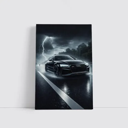 Audi RS7 Racing Through Stormy Night