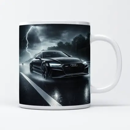 Audi RS7 Racing Through Stormy Night