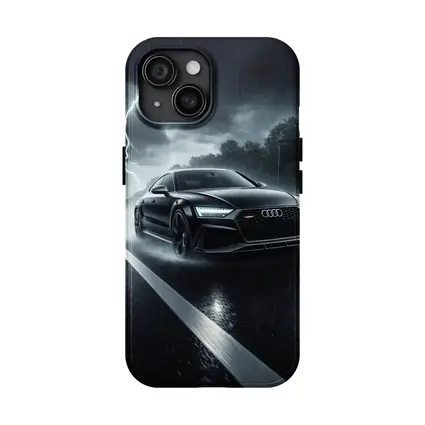 Audi RS7 Racing Through Stormy Night