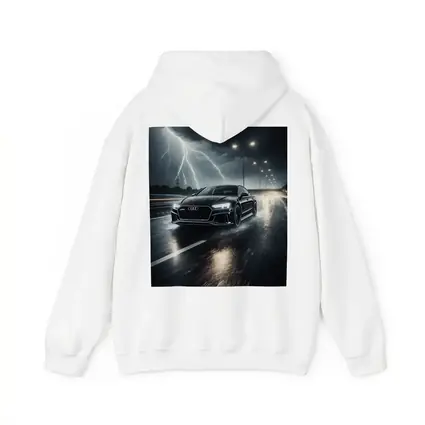 Audi RS7 Black Racing Through Stormy Night