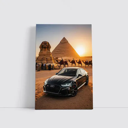 Audi RS7 Giza Pyramids Sphinx Sunset