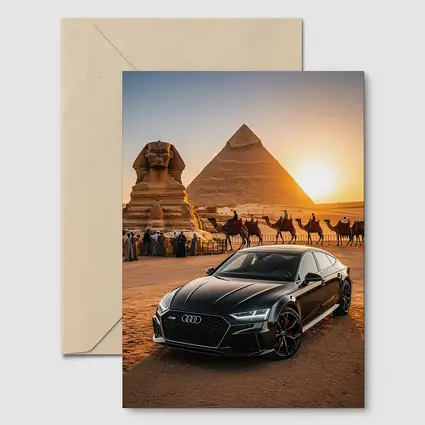 Audi RS7 Giza Pyramids Sphinx Sunset
