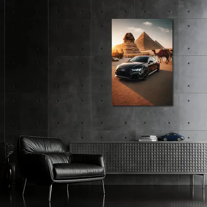 Audi RS7 Black Egypt Pyramids Sphinx