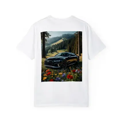 Audi RS7 Black Parked Wildflower Mountain Meadow