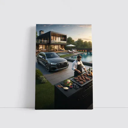 Audi Q8 Luxury Lifestyle Backyard Grilling