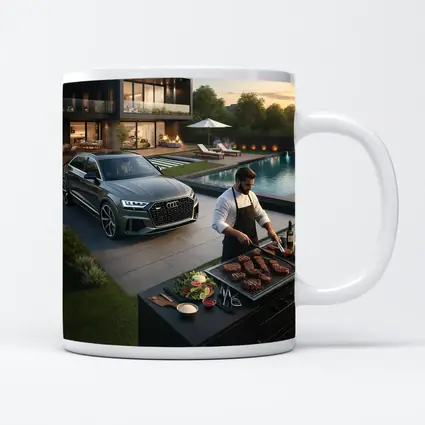 Audi Q8 Luxury Lifestyle Backyard Grilling