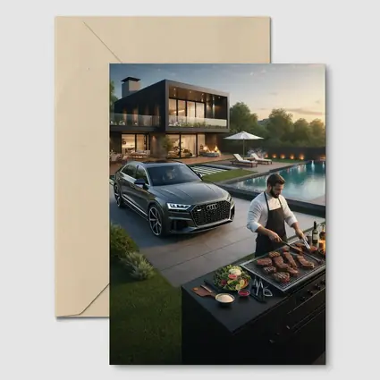 Audi Q8 Luxury Lifestyle Backyard Grilling