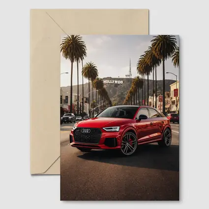 Audi RSQ3 Red Hollywood Los Angeles Street