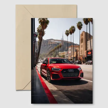 Audi RS Q3 Red Hollywood Los Angeles Street