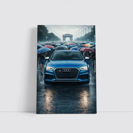 Audi RS Q3 Rainy Paris Street Scene