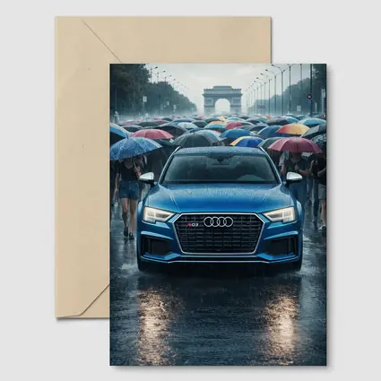 Audi RS Q3 Rainy Paris Street Scene