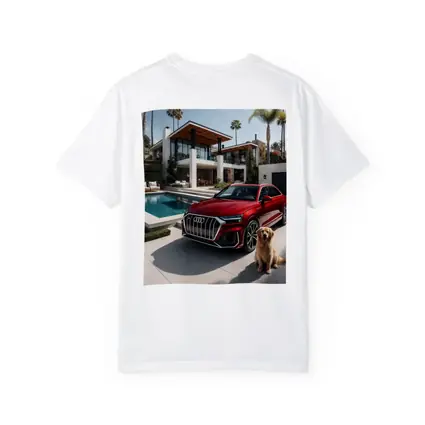 Audi Q8 Red SUV Luxury Villa Setting