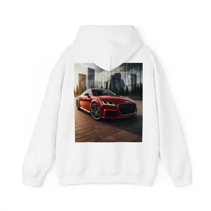 Audi TT Red Coupe City Glass Buildings