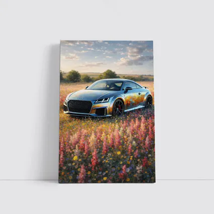 Audi TT Coupe In Wildflower Field