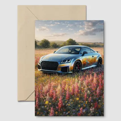 Audi TT Coupe In Wildflower Field
