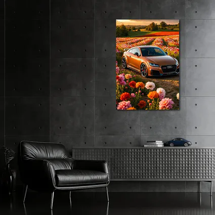 Audi TT RS Bronze in Flower Field