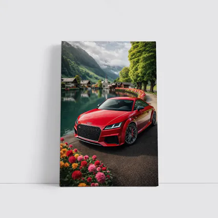 Audi TT RS Red Alpine Village Lake